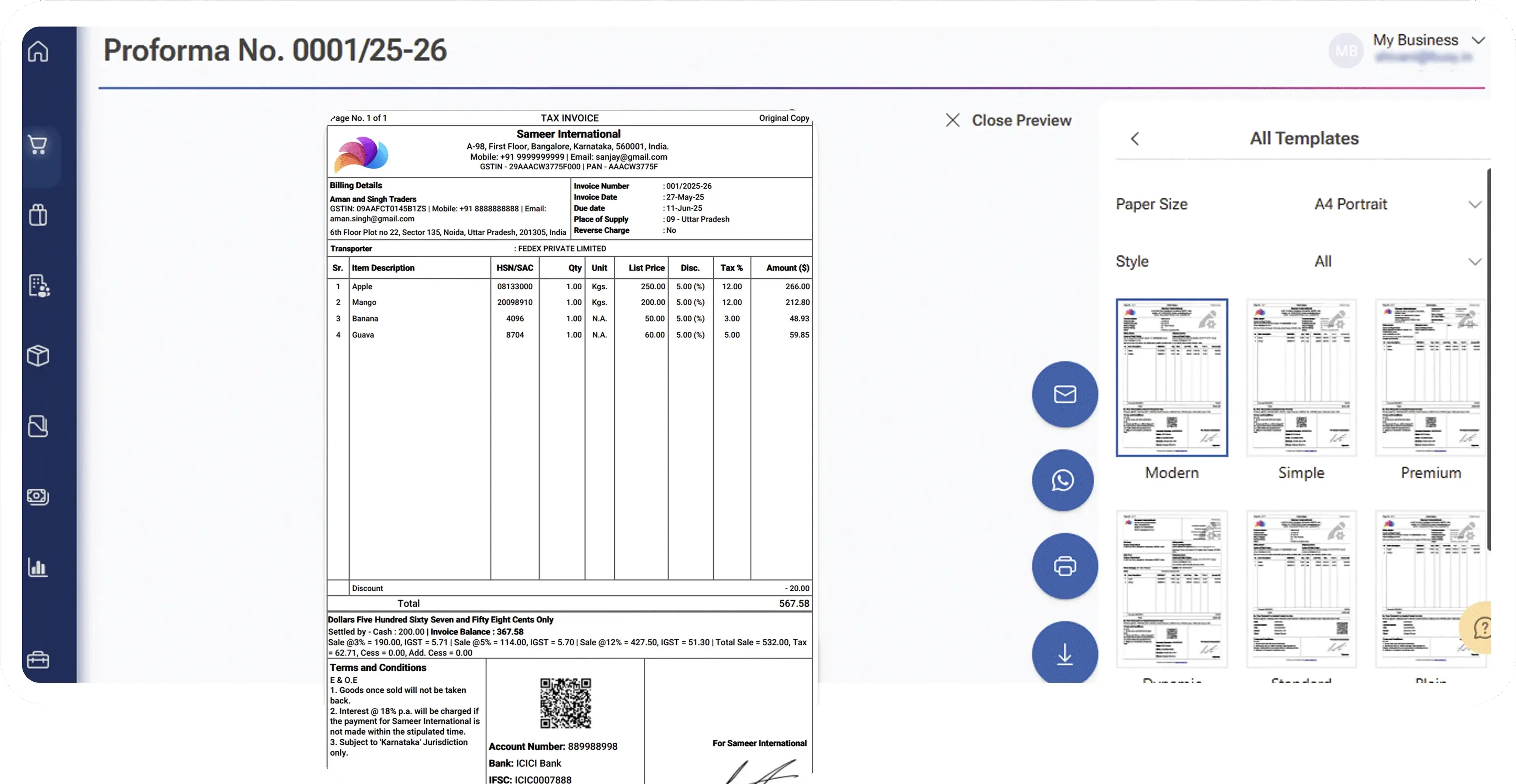add custom fields, attachments & logo to pro forma invoice